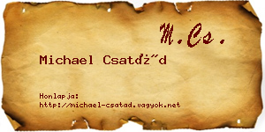 Michael Csatád névjegykártya